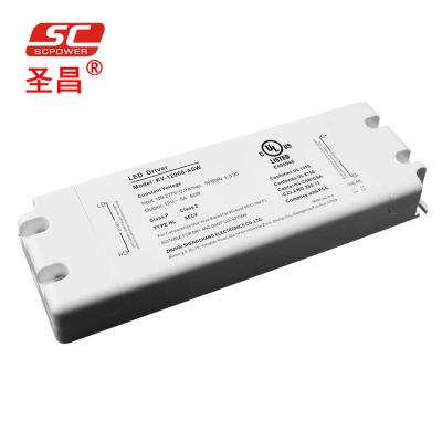 China LED Lighting 12V 5A 60W PFC EMC Constant Voltage Non Dimming LED Driver With Plastic Housing for sale