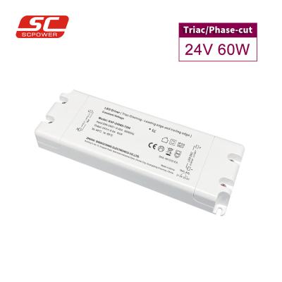 China Suitable for LED lighting and mobile sign applications 5 Year Warranty Power Supply PF>0.97 24 Volt 25.5v 60w Triac Dimmable Led Strip Driver for sale