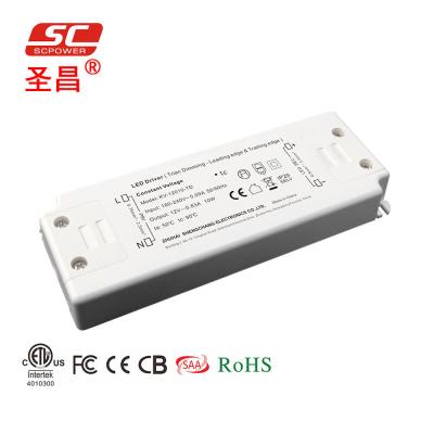 China ETL 145*55*19.5mm Indoor FCC CE Triac Dimmable 12V 24V DC 20W LED Driver for sale