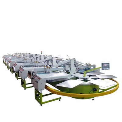 China Full Servo Oval Automatic Screen Printing Machine T Shirt Silk Screen Machine à venda