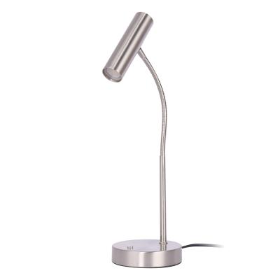 China Modern indoor led sand nickel desk light-rheostat table lamp bedside desk study reading table lamp for sale