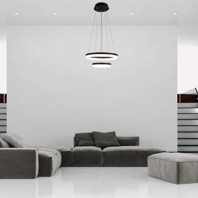 China Modern Nordic Modern Pendant Lamp Lighting Ring Chandelier LED Decorative Lighting Lamp for sale