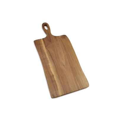 China Wholesale Viable Pure Natural Large Hole Handle Rectangle Wooden Cutting Board Solid Chopper for sale