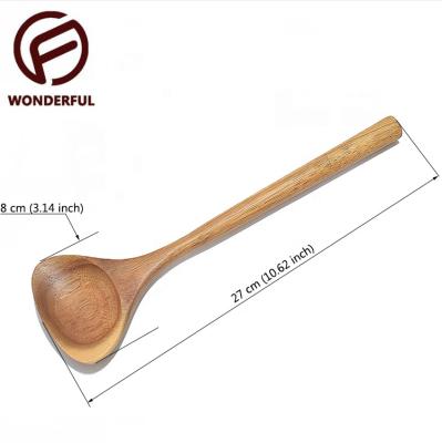 China Kitchen Utensil High Heat Resistance Acacia Spoon Sustainable Non-Toxic Solid Wood Wooden Serving Spatula for sale