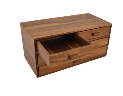 China Country Home Makeup Jewelry Storage Cosmetic Tray With Drawers Wooden Storage Cabinet Small Boxes for sale