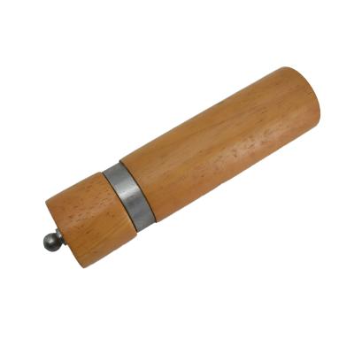 China Durable Kitchen Grinding Machine Manual Solid Wood Stainless Steel Two-in-One Grinding Device Spice Salt Pepper Grinder for sale