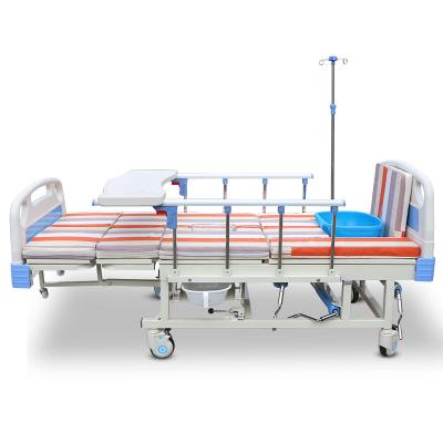 China Crank Manual Hospital Bed Patient Bed 3 Hospital Bed Anti Slide Hospital Bed for sale