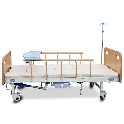 China Hospital bed equipped hospital bed with toilet for the disabled, hospital equipment sanitary medical metal patient bed for sale