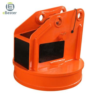 China All Brands Excavator EBESTER Power Magnet Metal Matching Long Drop Electromagnetic Circular Electromagnet Warranty Guarantee Electromagnet Sucker Cup Lifter for sale