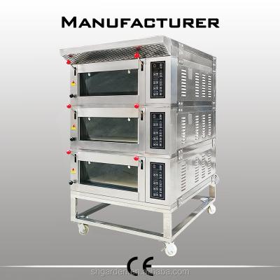 China Bread Bakery Machine 3 Layers 6 Trays Bread Industrial Diesel Electric Fermentation Oven High Quality CE for sale