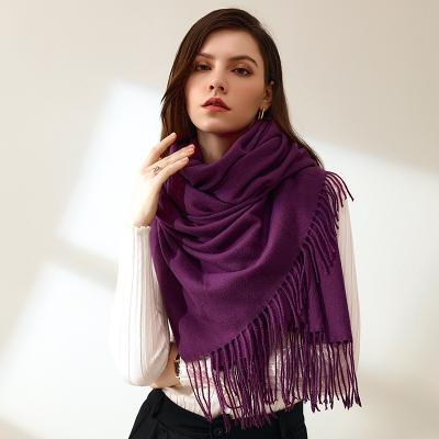 China Cashmere Laodun Women's Pashmina Shawls Wraps Winter Warm Cashmere Feel Autumn Reversible Soft Scarf Scarves Gift For Girls for sale