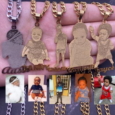 China 2021 CLASSIC DIY Photo Stainless Steel Necklace Name Avatar Personalized DIY Necklace Family Gift for sale