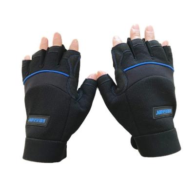 China Mechanic_glove Anti-Slip Fitness Half Fingers Working Gloves Rubber for sale