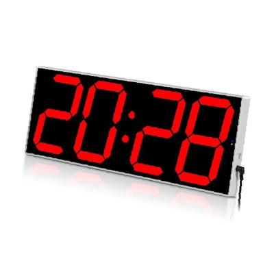 China Gigantic Large American Style Digital LED Wall Clock With NTP Server for sale