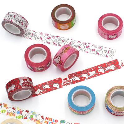 China Anti-Static Vintage Sticker Roll Kawaii Washi Style Maker Korean Custom Printing Tape Set for sale