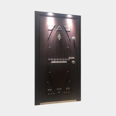 China Turkish Best Selling Modern Front Steel Security Door For Entrance Metal Exterior Latest Design Top Quality for sale