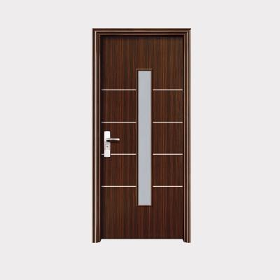 China Modern Puertas Wood Grain MDF Board MDF Interior Door Skin Bathroom Toilet Door for sale