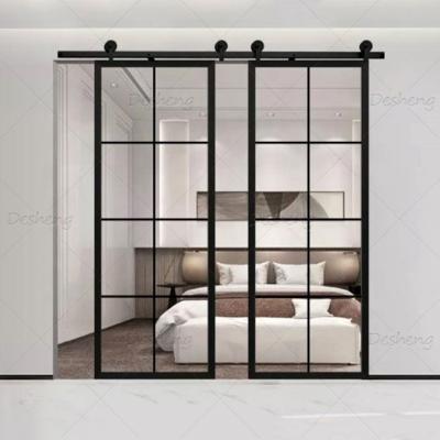 China High Quality Modern Good Price With Hardware Barn Door For Bedrooms Double Sliding Open Closet Doors for sale