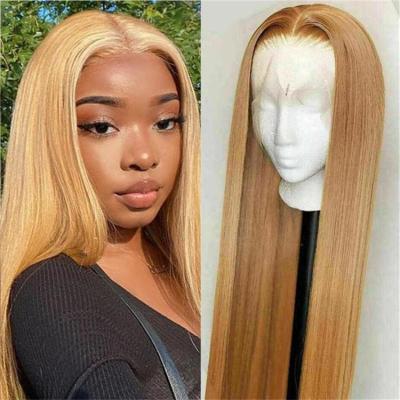 China Ombre Blue Brown 13*6 5X5 Cuticle Aligned Hair Lace Front Loose Deep Wave Closure Wigs Loose Curly No Gray Long Virgin Remy Cuticle for sale