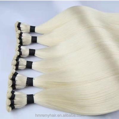 China Cheap Price Natural Curly Afro Virgin Color Straight Hand Tied Hair Weft Cuticle Aligned.No Gray Xuchang Hair Company Wholesale for sale