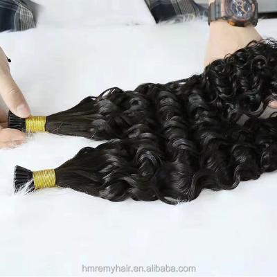 China Straight Wavy Curly Deep Wave Cuticle Aligned.No Gray Whole Sale Hight Quality Ash Brown Russian Bouncy Curls I tip hair extension for sale