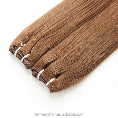 China Alende Cuticle Weave New 55 Inch Pulled Hair Extensions Cuticle Aligned.No Best Double Weft Super Premium Russian Remy Gray Gold Gray for sale