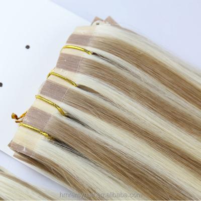 China Cuticle Aligned.No Gray Double Drawn Clip Ins Remy Human Hair Wholesale Luxury Ombre Seamless Invisible Skin Weft Extensions Hair PU for sale