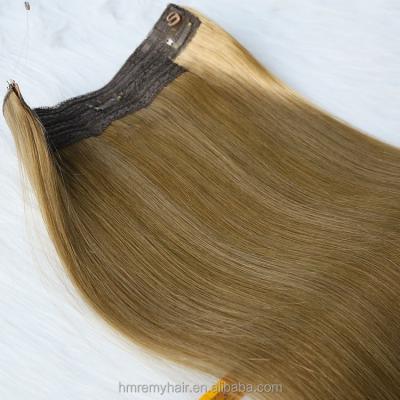 China Inch 6/18 Cuticle Aligned.No Gray Hot Selling 24 One Piece100% Remy Human Hair Virgin Hair Straight Peach Line Flip In Russian Hair Halo Extension for sale