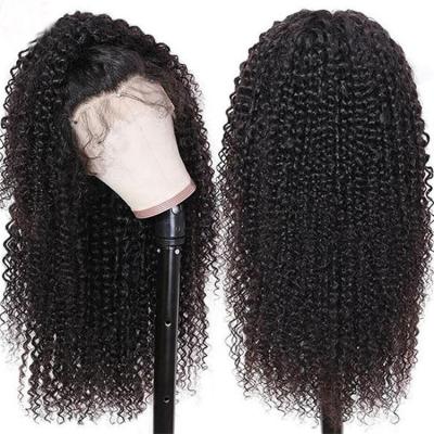 China Real Virgin Afro Natural Transparent Human Hair Full Lace 13X6 Lace Frontal Curly Blonde Wig 13X6 Cuticle Aligned.No Gray Remy 360 for sale