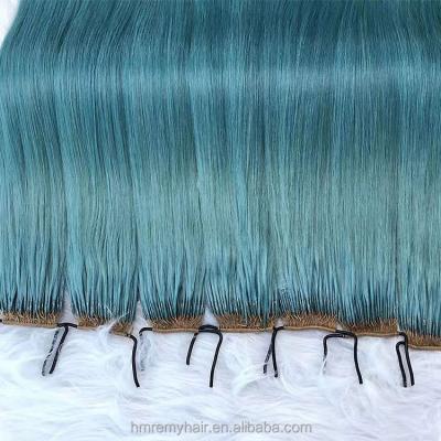 China Wholesale Cheap 2021 Gray Feather Hair Extensions Feather Hair Extensions Virgin Hair Extensions Wholesale Cheap Blue Color Feathered Seller Feather Aligned.No for sale