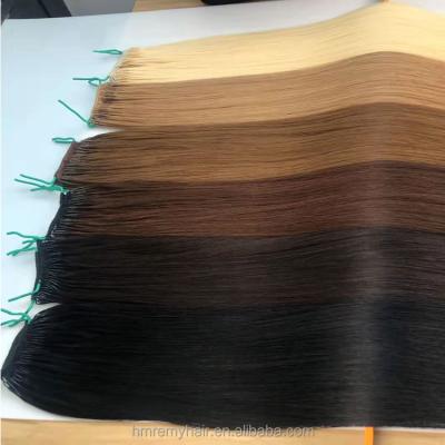 China Cuticle Aligned.No Gray Color #60 Gold Hair Top Quality Wholesale Price Feathered A Line Extensions Brazilian Virgin Hair Extension for sale