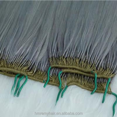 China Invisible Cuticle Aligned.No Gray Original Virgin Chinese Human Small Two Line Bun Feathered Hair Cotton Yarn Extension for sale