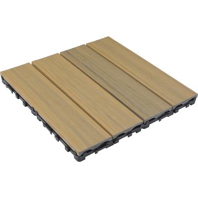 China Europe Competitive Price Wood Plastic DIY Composite Waterproof Decking Tile Outdoor Balcony Garden Tiles for sale