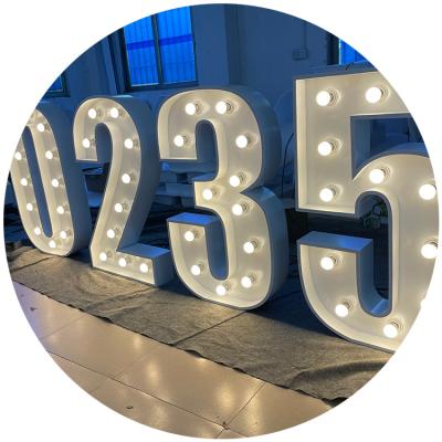 China Other DS Customized 4ft Marquee Letters Wedding Decoration Light Marquee Letters 0235 Big Numbers Giant Luminous Letters Led Marquee for sale