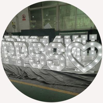 China Other 2023 Big Giant Large Electronic Sign Led RGB 3ft 4ft Big Light up Marquee Letter number light for event wedding supplies for sale