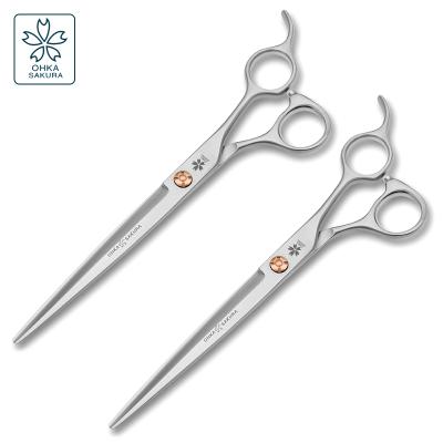 China Household Viable Full Direct Shear Half Sword Type 440C 7.0 Pet 7.5 Inch Teddy Dog Beauty Scissors for sale