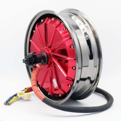 China YMMOTOR Waterproof Brushless DC Hub Motor 72V12 Inch 3KW Suitable For Electric Motorcycle Scooter Plating Color for sale