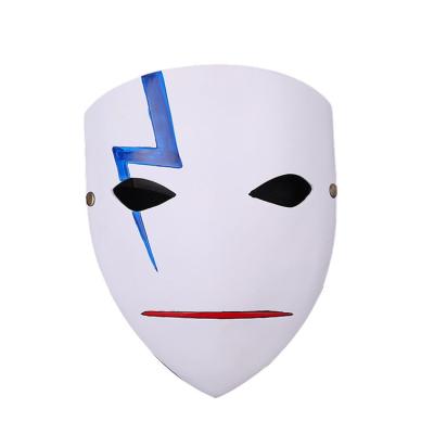 China Japan Resin Mask Black Contract Li Shunsheng Cos Lightning Mask Halloween Party Props Dress Up for sale