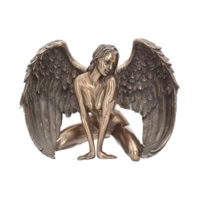 China Europe Nordic Style Religious Home Ornaments Open Resin Angel Figurine Kneeling Gifts for sale