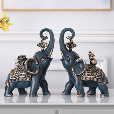 China Europe Living Room Porch Office Home Decoration Resin Opens Silver Drawing Elephant Statue for sale