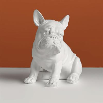 China Nordic simple simulation Europe Shar-pei dog statue animal decoration living room decoration for sale