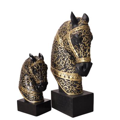 China European style simple Chinese zodiac horse resin supply horse Europe to success opens the living room decoration home fashion for sale