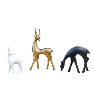 China Europe FRP Geometric Animal Sculpture Deer Decoration Mall Real Estate Garden Landscape Abstract Ornaments for sale