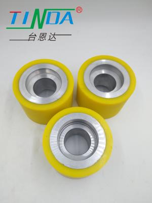 China Custom Polyurethane Rubber Roller Wheels With Low Noise Level for sale