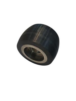 China Black Load Drive Load AGV Wheel with Ball Bearings for sale