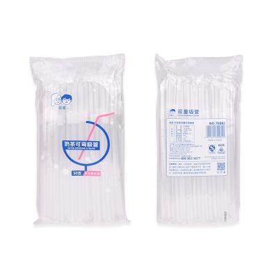 China Minimalist Sanitary Household Clear Folding Biodegradable Disposable Plastic Straw for sale