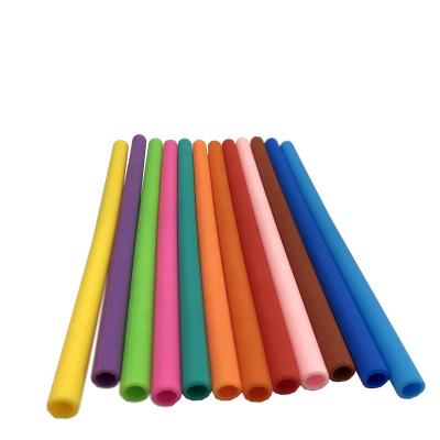 China Viable High Quality Reusable Straws 10*250 Mm Silicone Bent Sharp Tip for sale