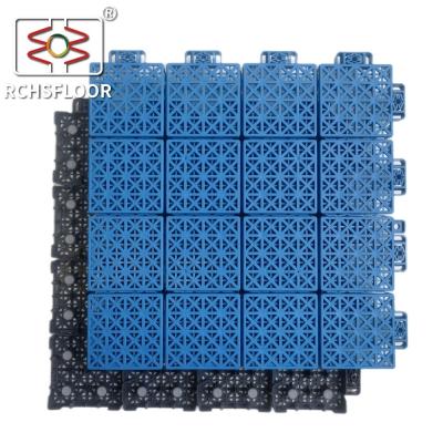 China 1.81cm Thick Outdoor Sports Tiles PP Interlocking Sports Flooring for sale