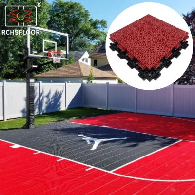 China 34*34cm PVC-Verriegelung Fußbodenfliesen Einfach zu installieren Outdoor Badminton Court Mat zu verkaufen