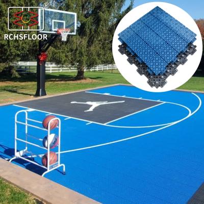 China PP Outdoor Sports Flooring Tiles Slip Resistant Pickleball Court Tiles for sale